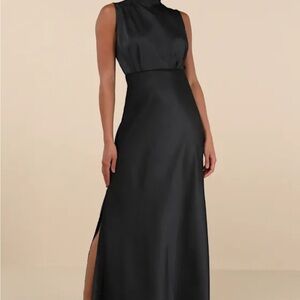 Lulu's Classic Black Maxi Dress